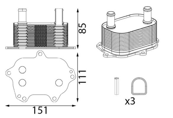 MAHLE CLC 430 000S - &Ouml;lk&uuml;hler, Motor&ouml;l
