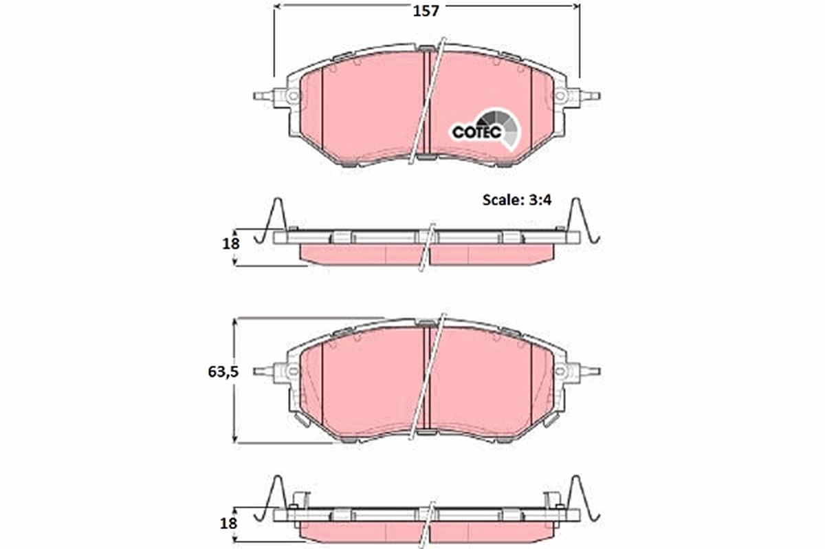 Brake Pad Set, disc brake GDB3372