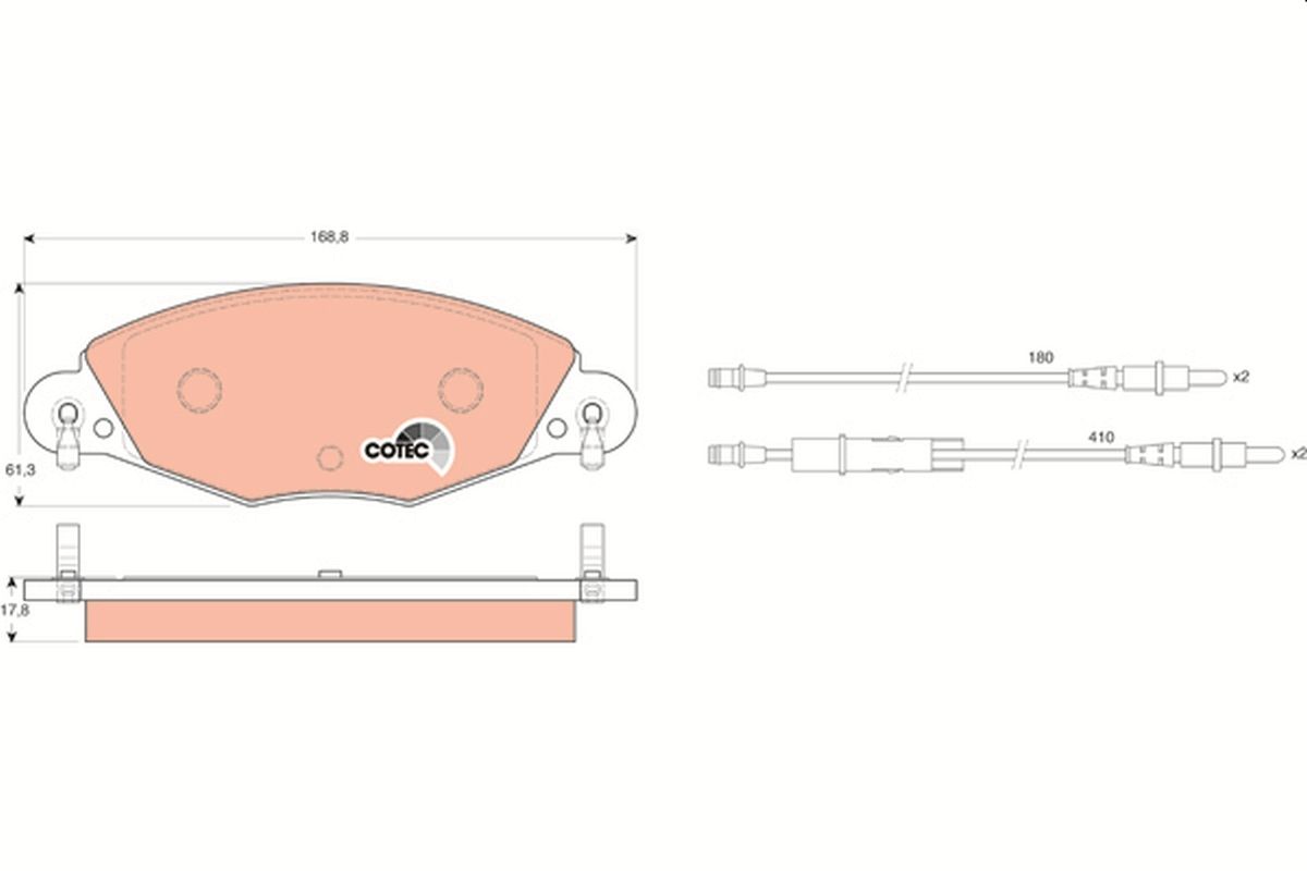 Brake Pad Set, disc brake GDB1449