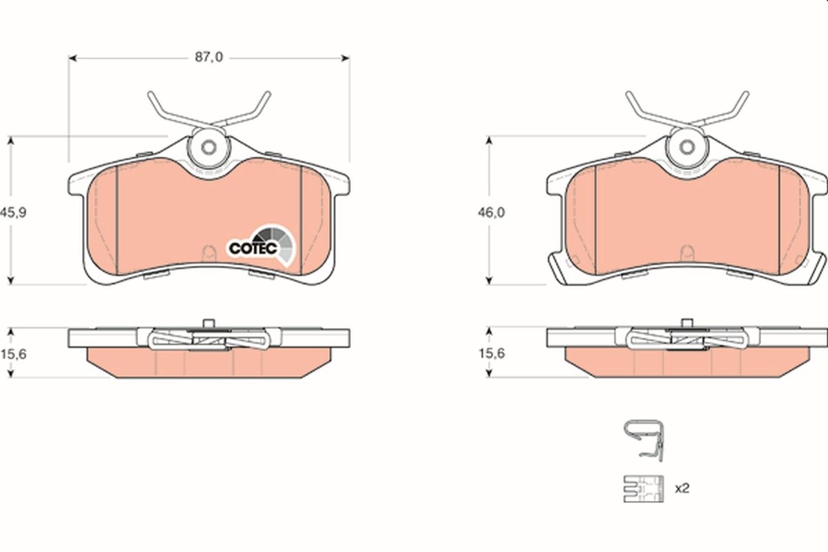 TRW BRAKE PAD SET, DISC BRAKE - TecDoc 1
