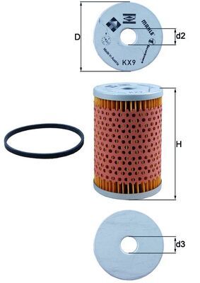 Fuel Filter KX 9D