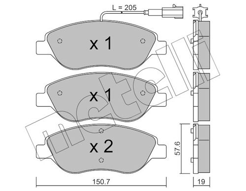 Brake Pad Set, disc brake 22-0577-0