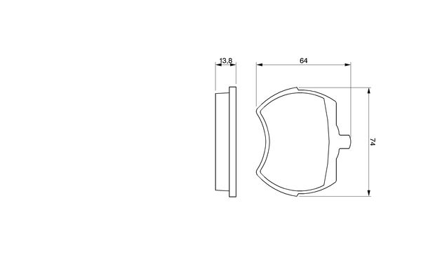 Bremsbelagsatz, Scheibenbremse