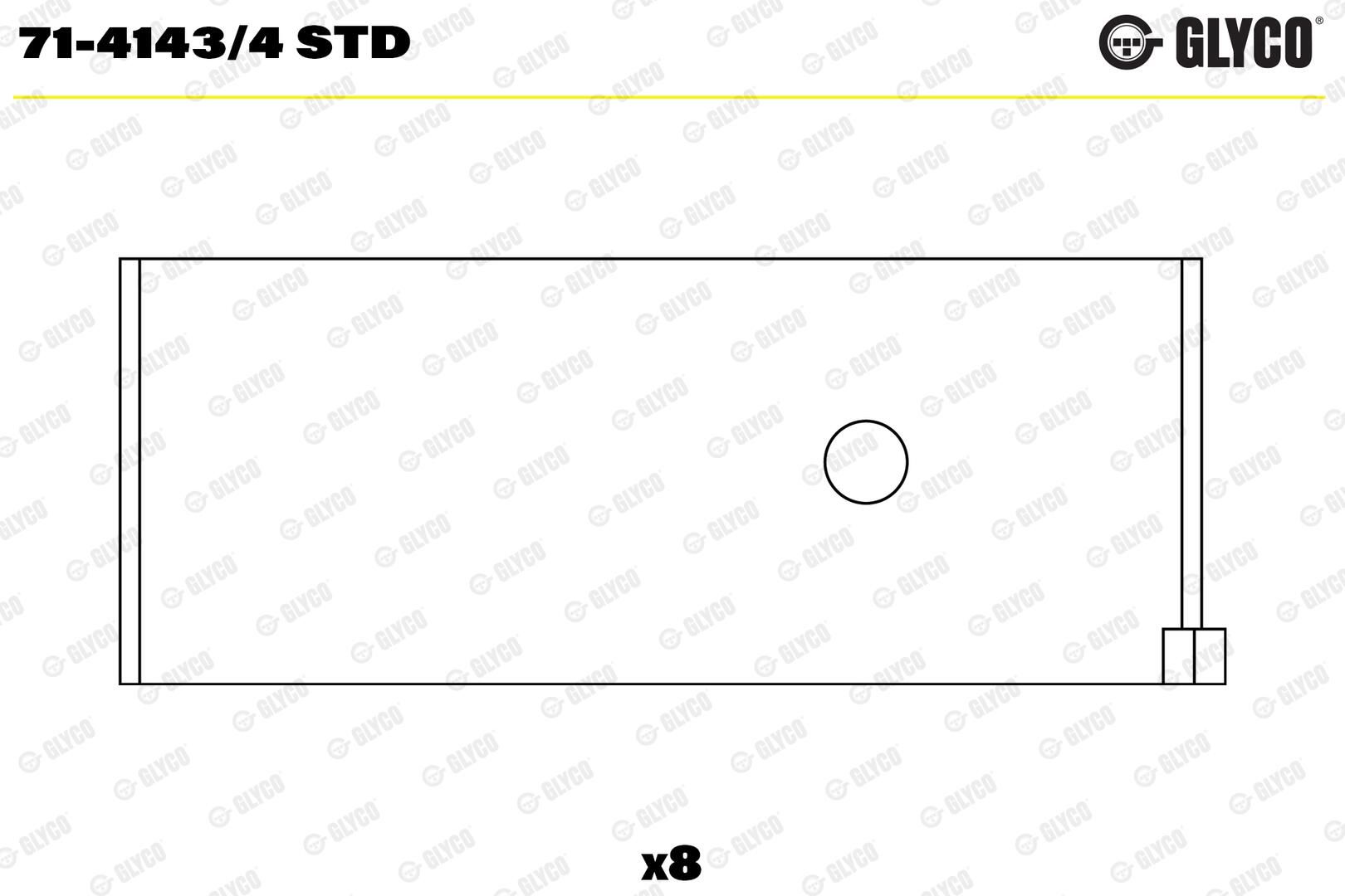 GLYCO 71-4143/4 STD - Pleuellager