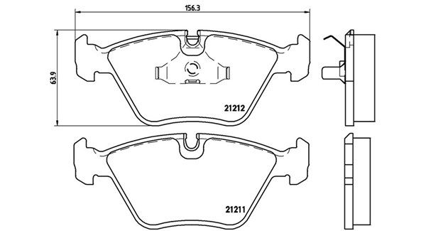 Bremsbelagsatz, Scheibenbremse