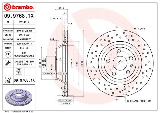 Brake Disc 09.9768.1X