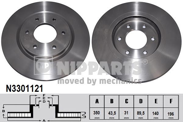 N3301121 NIPPARTS féktárcsa