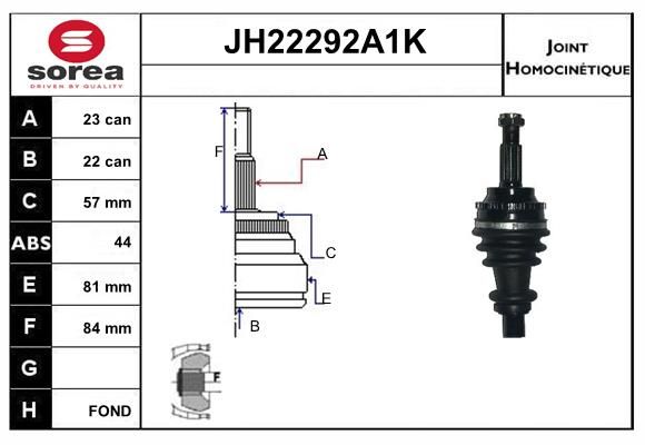 KIT CV JOINT AVEC KR083 - RENAULT