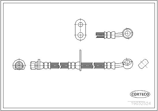 FLEXIBLE DE FREIN HONDA LOGO  0705