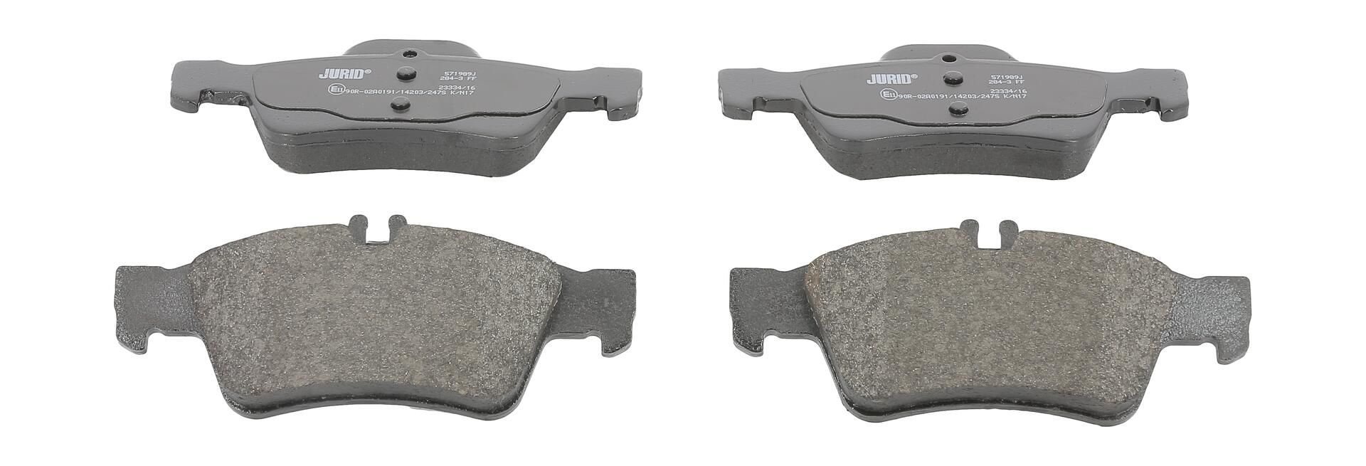 Bremsbelagsatz, Scheibenbremse