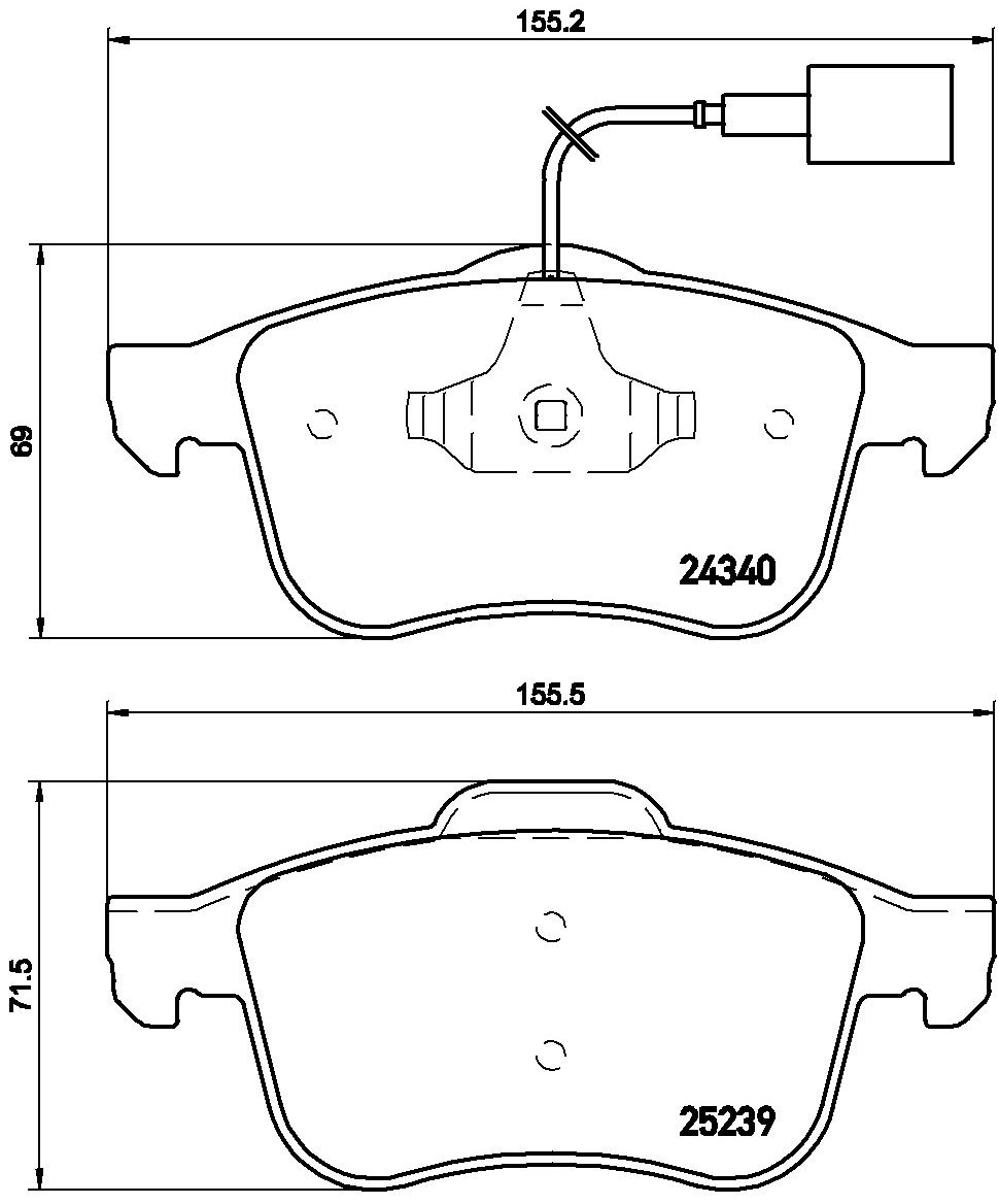 BREMBO P 23 132 - Bremsbelagsatz, Scheibenbremse PRIME LINE