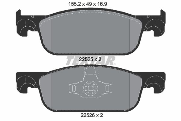 Brake Pad Set, disc brake 2252501