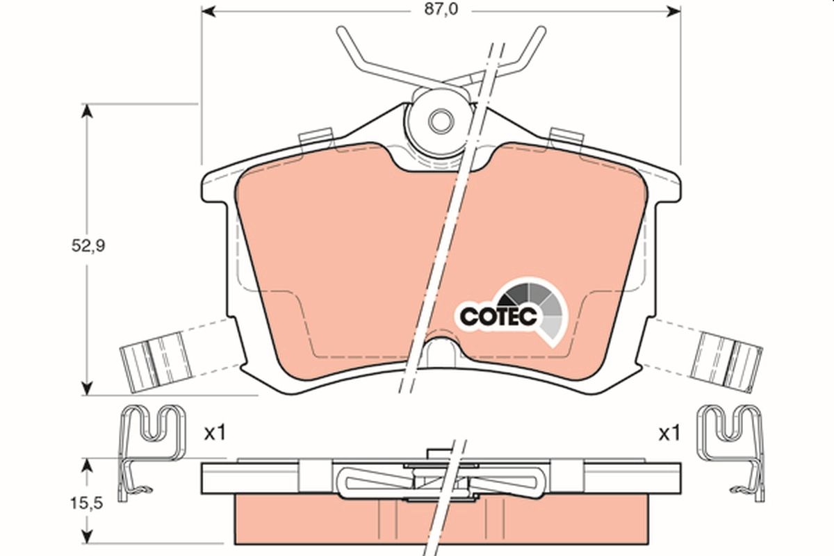 Brake Pad Set, disc brake GDB3190