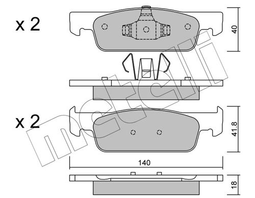 Brake Pad Set, disc brake 22-0975-0