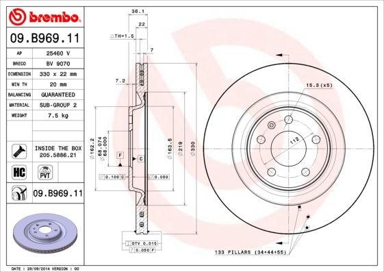 Brake Disc 09.B969.11