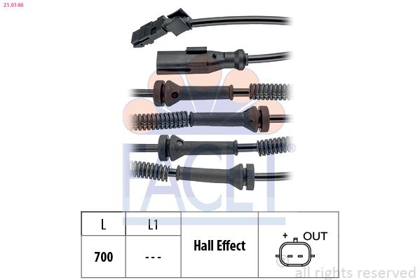 Sensor, wheel speed 21.0146