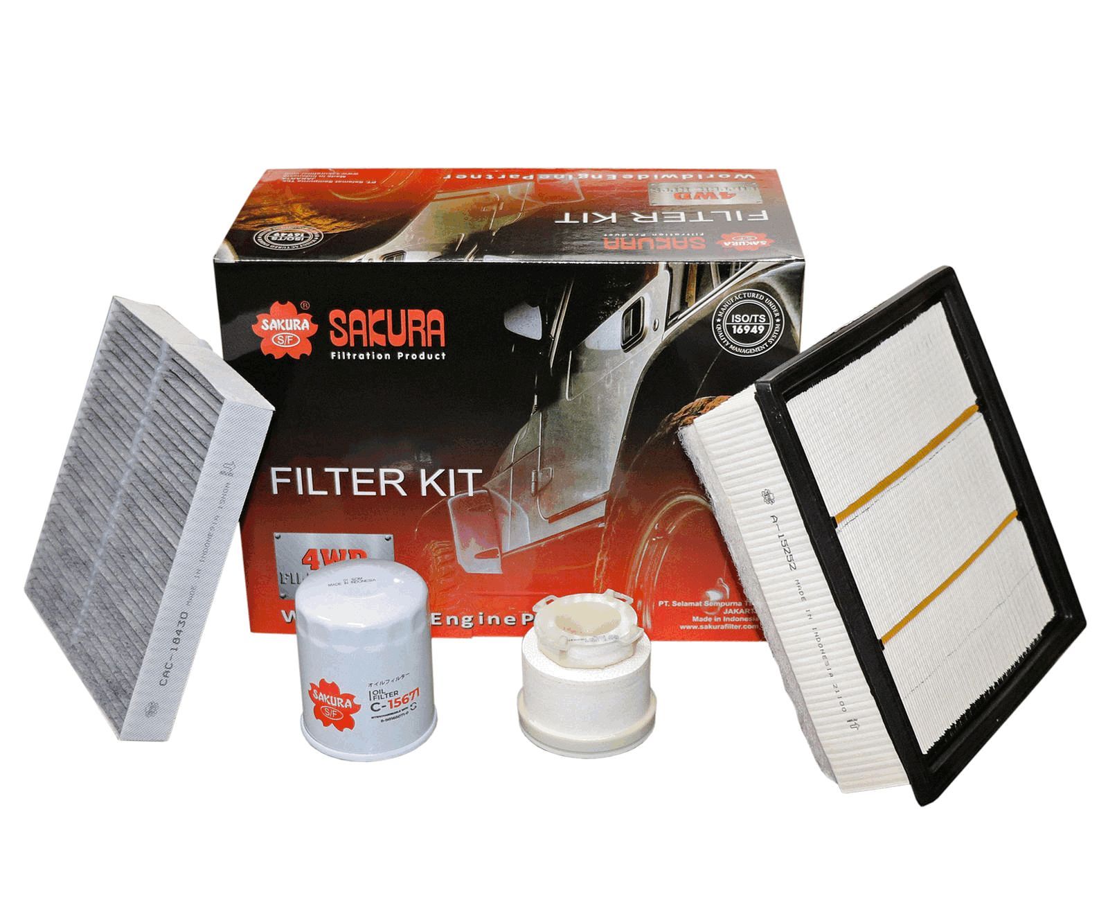 FILTER KIT OIL AIR FUEL CABIN - TecDoc Only