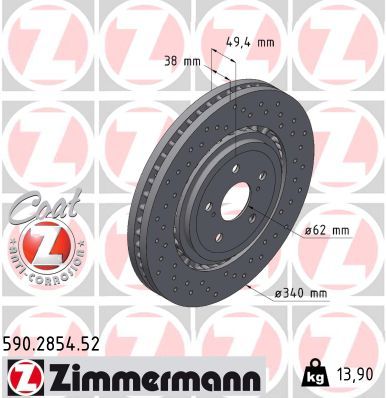 Zimmermann 590.2854.52 Bremsscheibe