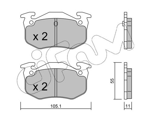 Brake Pad Set, disc brake 822-038-0