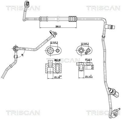 TRISCAN 9010 29110 - Hochdruck-/Niederdruckleitung, Klimaanlage