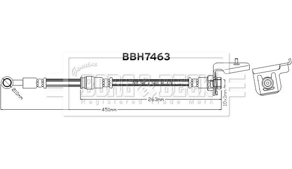 BBH7463 BORG & BECK fékcső