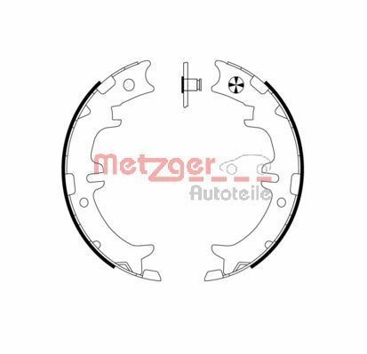 Brake Shoe Set, parking brake MG 958