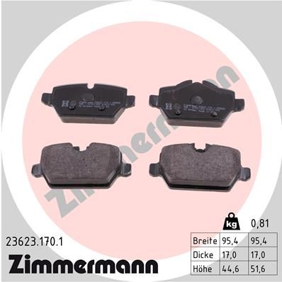 Brake Pad Set, disc brake 23623.170.1