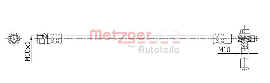 4116215 METZGER fékcső