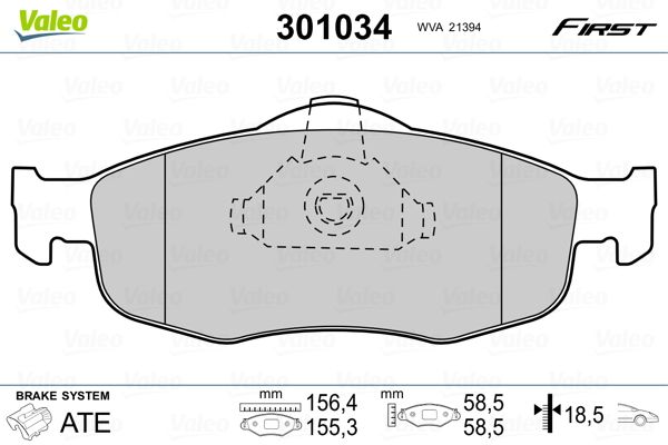 Brake Pad Set, disc brake 301034