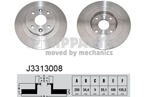 J3313008 NIPPARTS féktárcsa