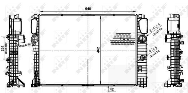 Radiator, engine cooling 53979