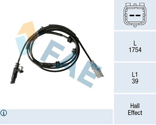 Sensor, wheel speed 78517