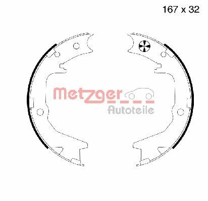 Brake Shoe Set, parking brake MG 994