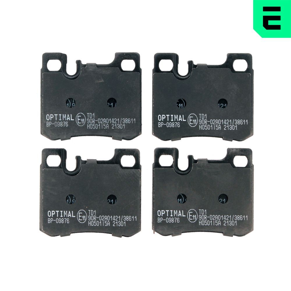 OPTIMAL BP-09876 - Bremsbelagsatz, Scheibenbremse