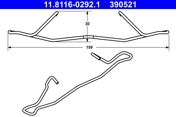 Spring, brake caliper 11.8116-0292.1