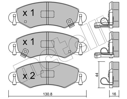 Brake Pad Set, disc brake 22-0339-0