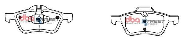 DBA SS STREET SERIES BRAKE PADS [ BMW Mini 2002-2014 F ](suits wear sensor DBAWS1017 ) - TecDoc Only