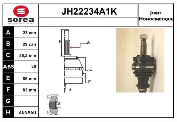 KIT CV JOINT AVEC KR089 -