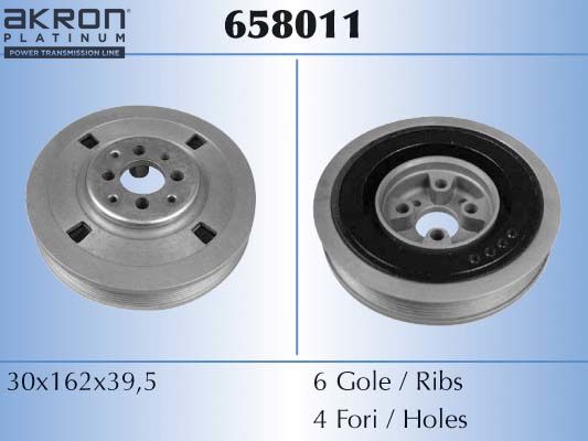 AKRON-MALÒ 658011 - Riemenscheibe, Kurbelwelle