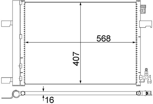 Condenser, air conditioning AC 636 000S