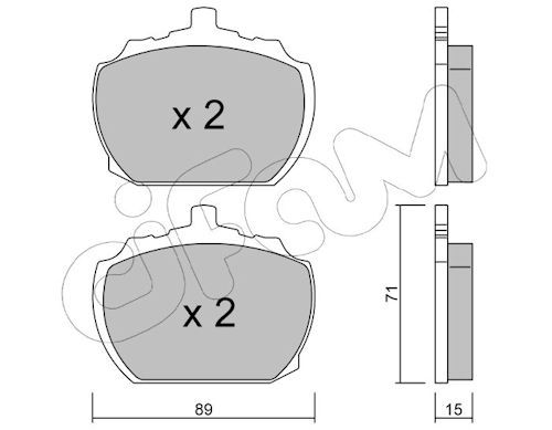 Bremsbelagsatz, Scheibenbremse