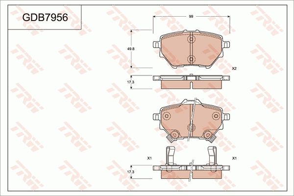 TRW DISC BRAKE PADS - TecDoc Only