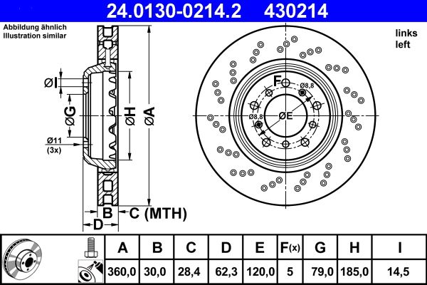 Brake Disc 24.0130-0214.2