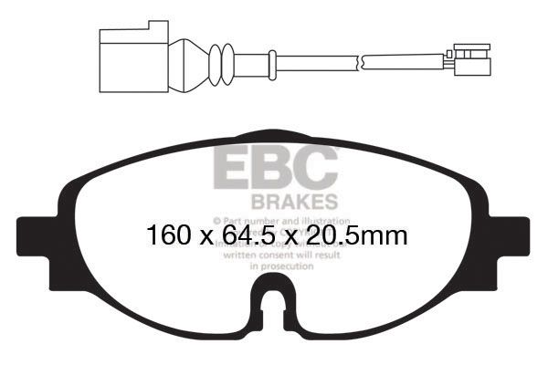 EBC Brakes DP22150 - Bremsbelagsatz, Scheibenbremse