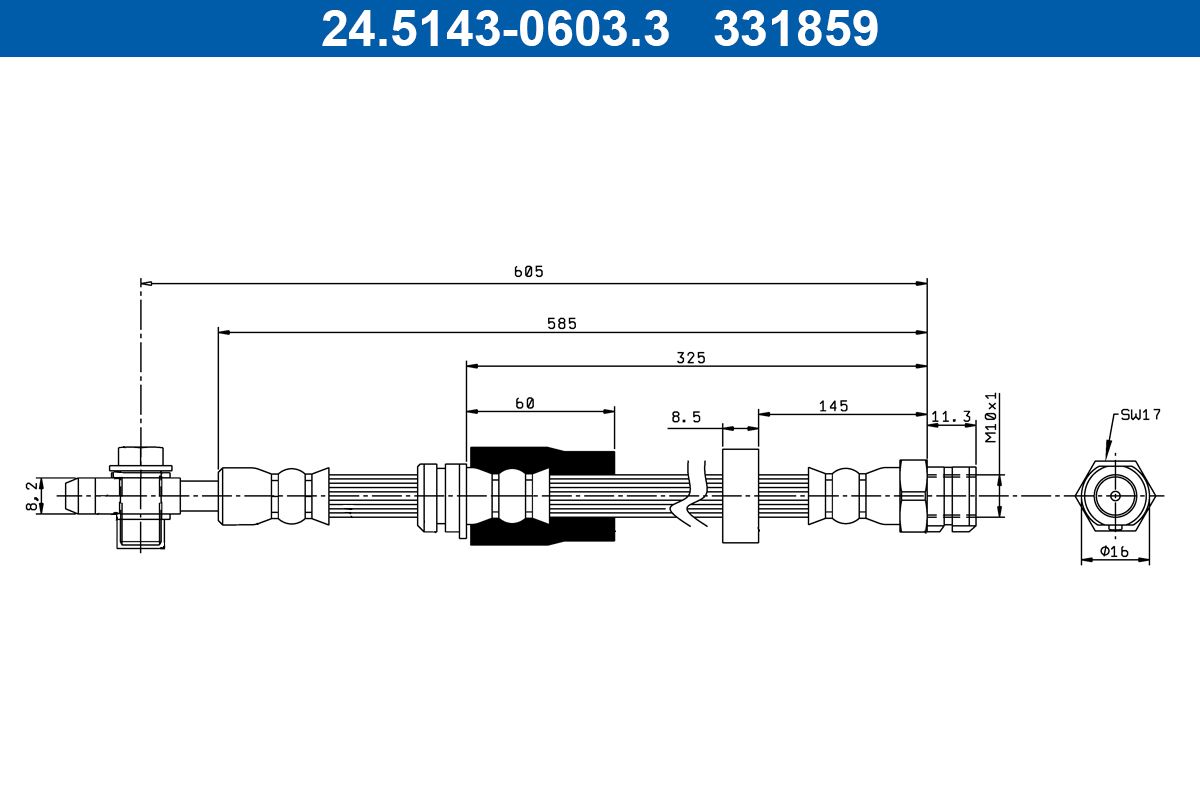 ATE 24.5143-0603.3 - Bremsschlauch