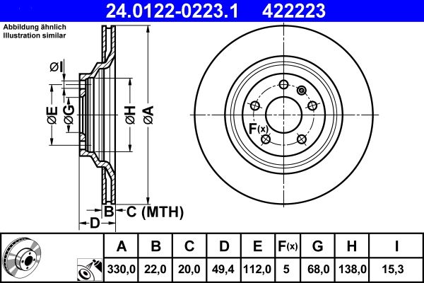 Brake Disc 24.0122-0223.1