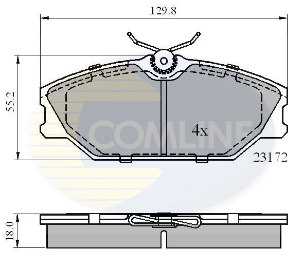 CBP0526 COMLINE fékbetétkészlet, tárcsafék