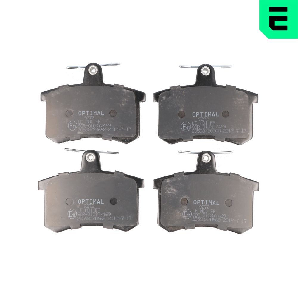 OPTIMAL BP-09272 - Bremsbelagsatz, Scheibenbremse
