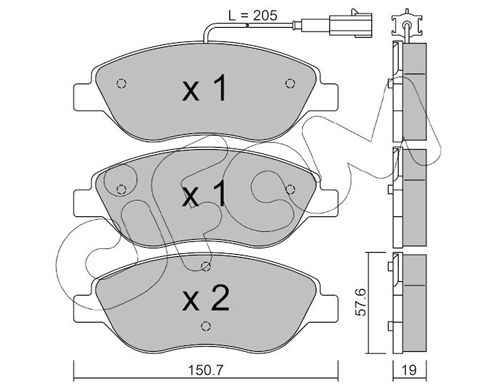 Brake Pad Set, disc brake 822-577-0