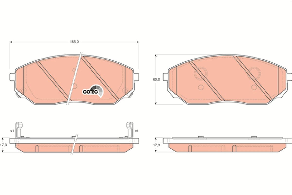 Brake Pad Set, disc brake GDB3343